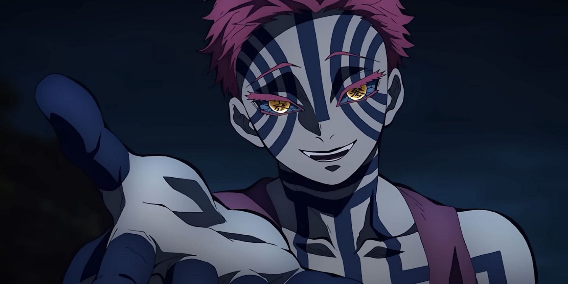 Akaza as seen in anime (Image via Ufotable)