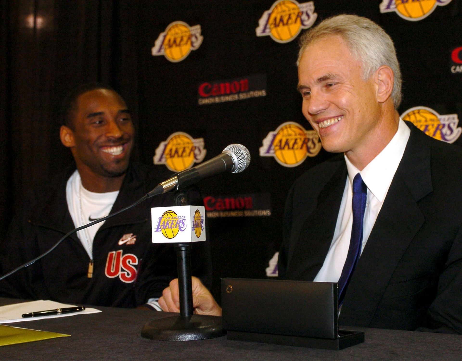 Kobe Bryant Announces Seven Year 137 Million Dollar Contract Re-Signing with the Los Angeles Lakers - July 15, 2004 - Source: Getty