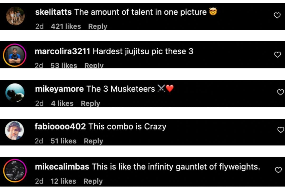 Screenshot of fans&#039; comments