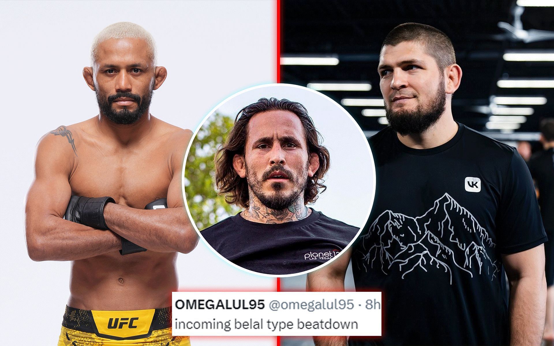 Fans react to Marlon Vera (inset) mocking Deiveson Figueiredo