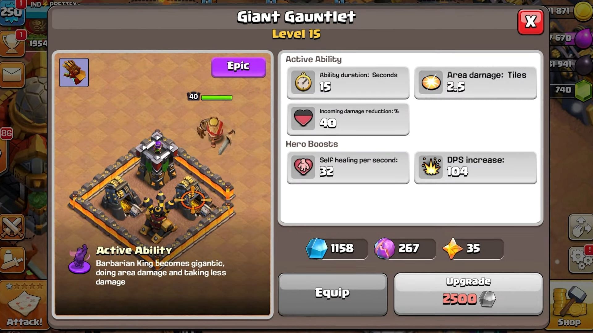 Giant Gauntlet (Image via Supercell)