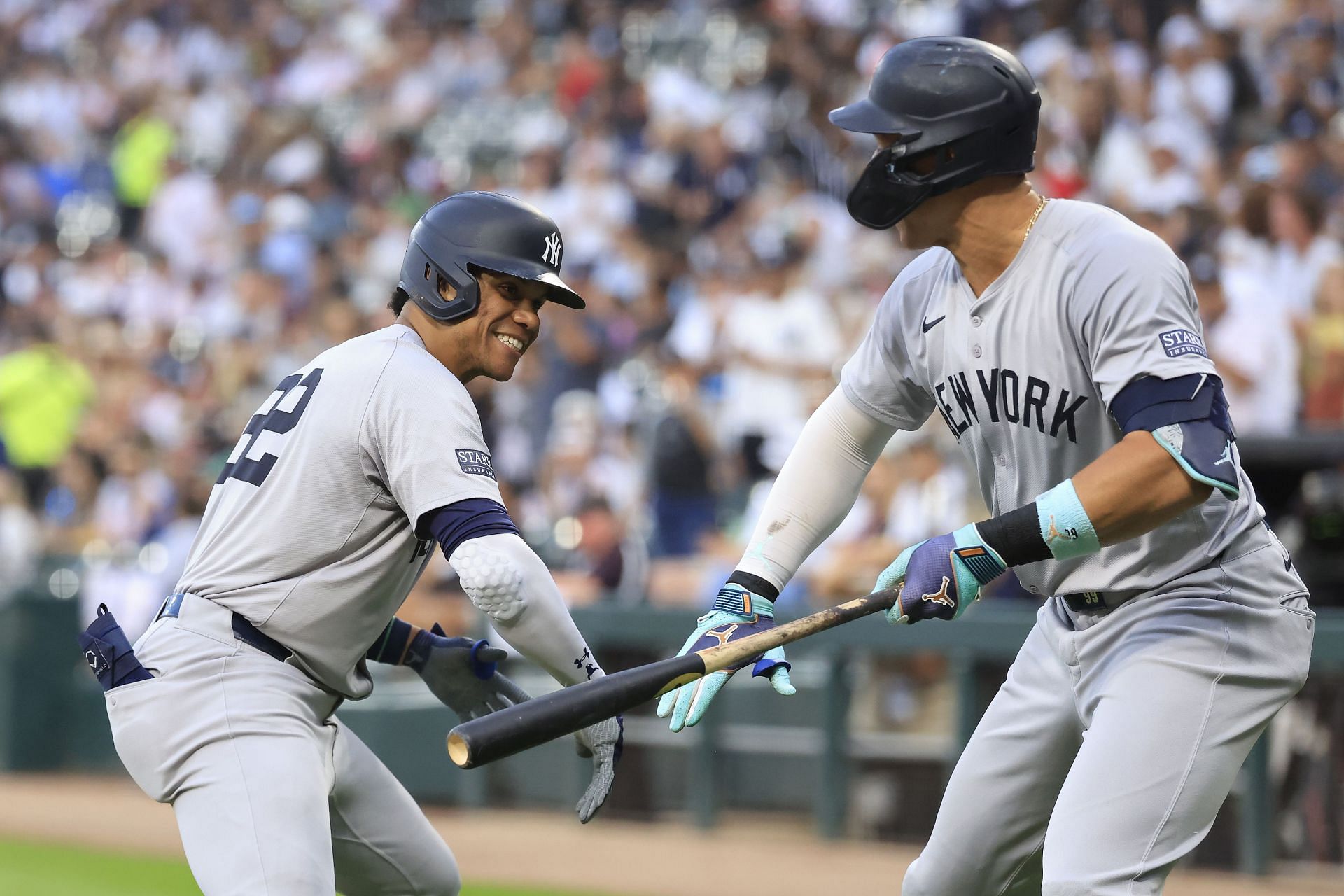 Juan Soto&#039;s home run celebration with Aaron Judge (Image Credit - GETTY)