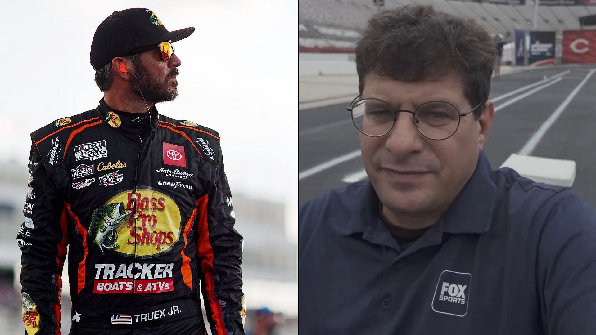 Martin Truex Jr. and Bob Pockrass