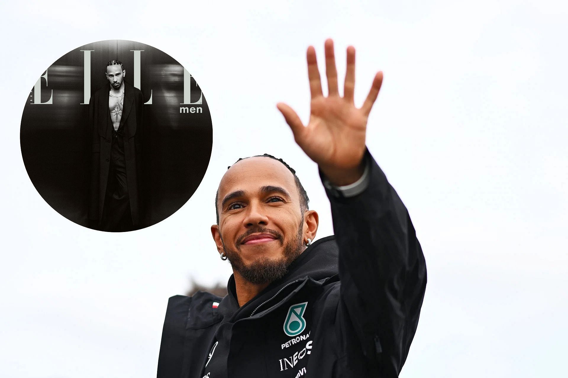 Lewis Hamilton recently featured on Elle Men Brazilian magazine cover (Image via Elle Men Brazil || Getty)