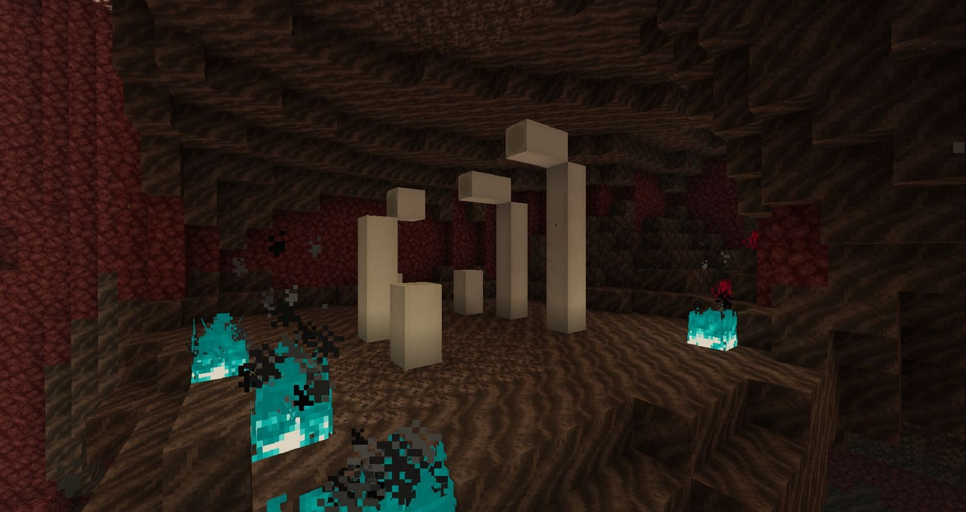 Nether fossils aren&#039;t easy to find and aren&#039;t particularly useful either. (Image via Mojang)