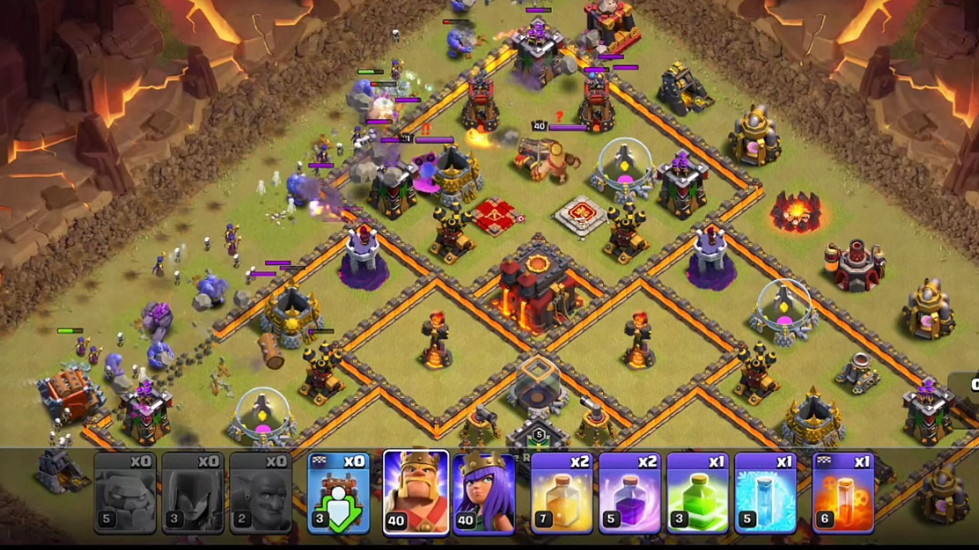 Town Hall 10 GoWiBo attack (Image via SuperCell)