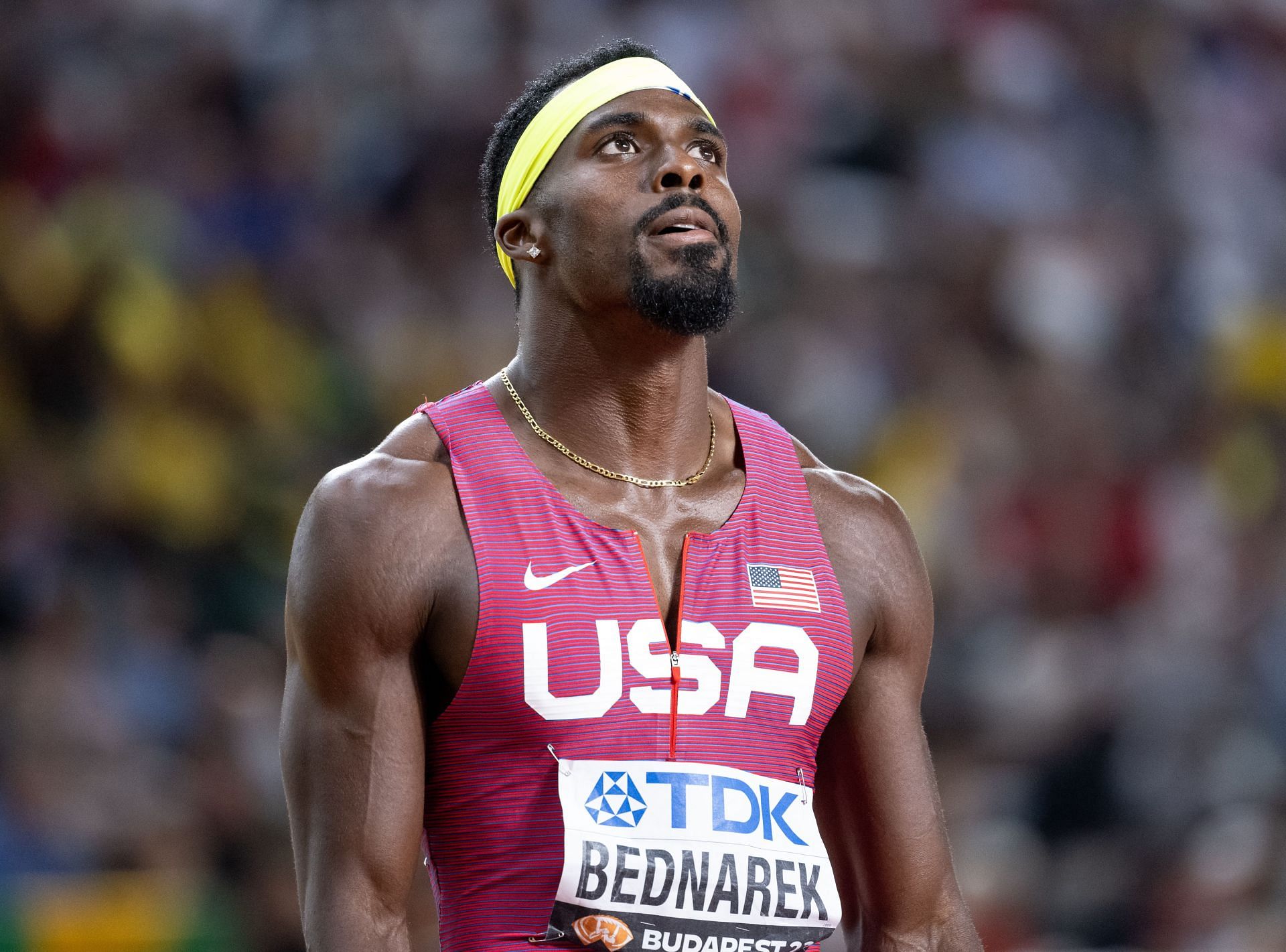 Kenny Bednarek at the World Athletics Championships 2023 (Photo by Sven Hoppe/picture alliance via Getty Images)