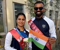 [IN PICTURES] Manu Bhaker and PR Sreejesh wave the Indian tricolour at the Paris Olympics 2024 closing ceremony, contingent follows