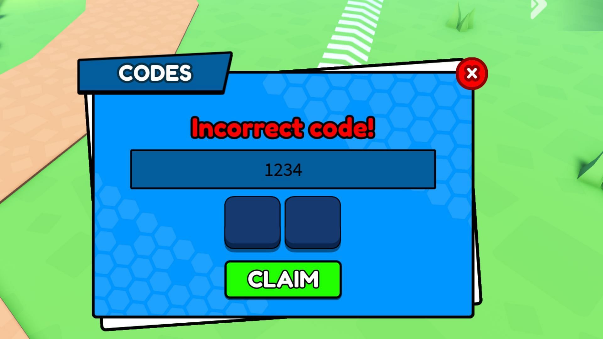 Pet Training Simulator invalid code issue (Image via Roblox)