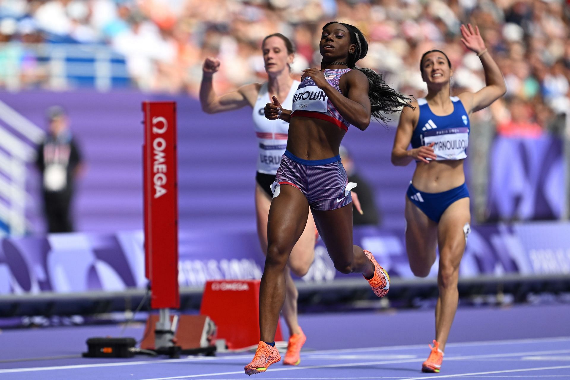 Brittany Brown in action at the 2024 Paris Olympics - Getty Images