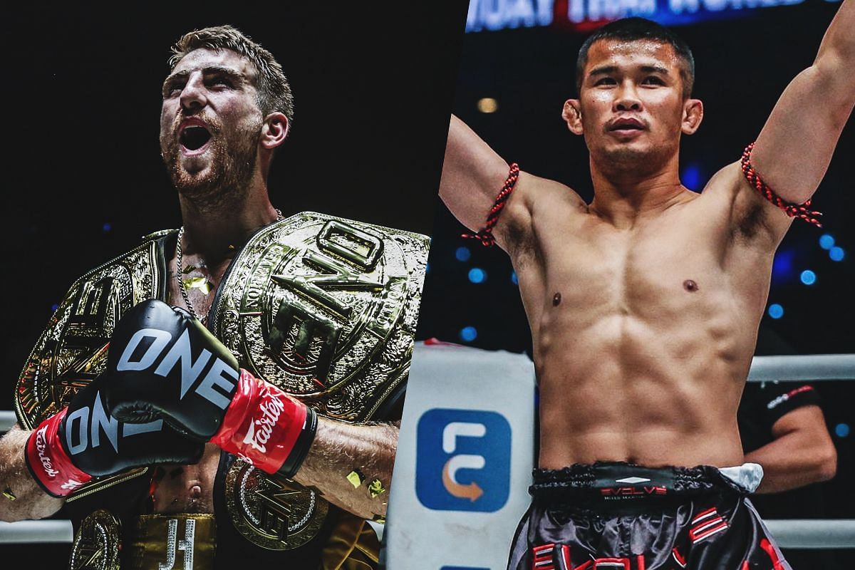 Former bantamweight Muay Thai rivals Jonathan Haggerty and Nong-O Hama 