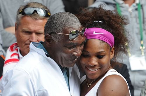 Serena Williams with her father Richard (Source: Getty)