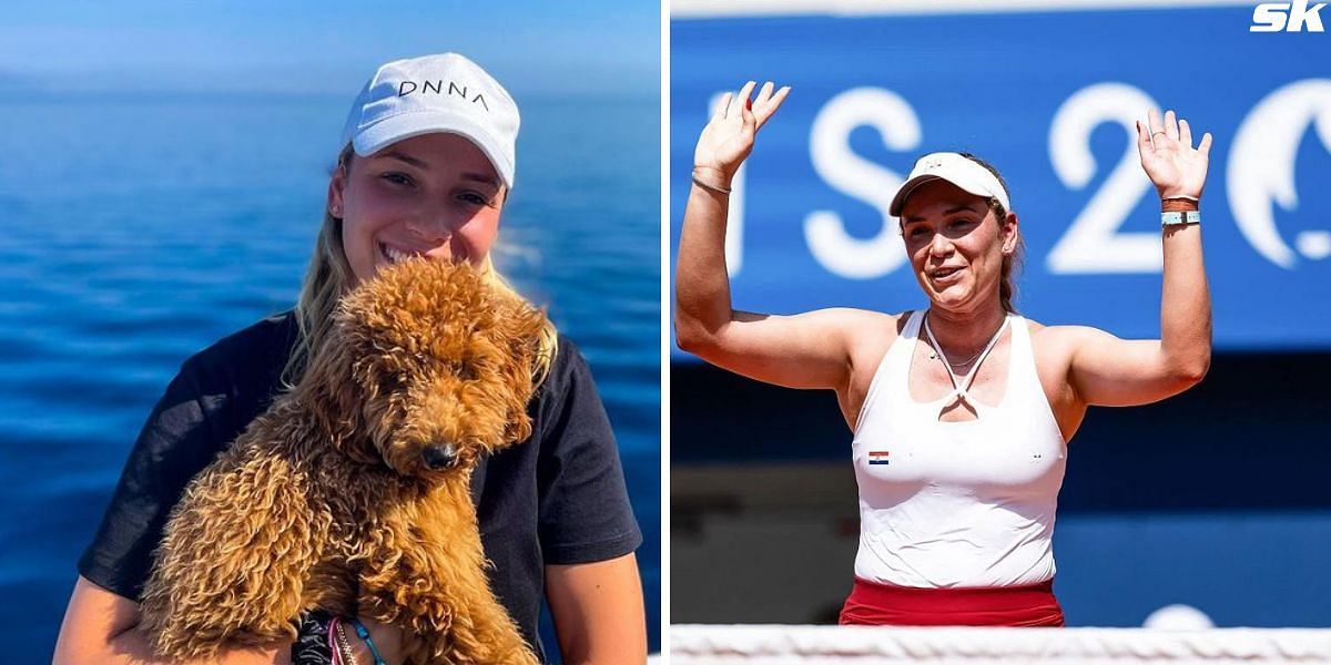 In Pictures: Donna Vekic's beloved pet dog Mali arrives in French ...