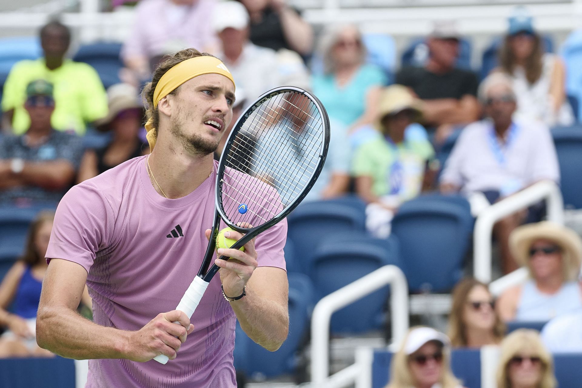 Alexander Zverev in action at the 2024 Cincinnati Open (Source: Getty)