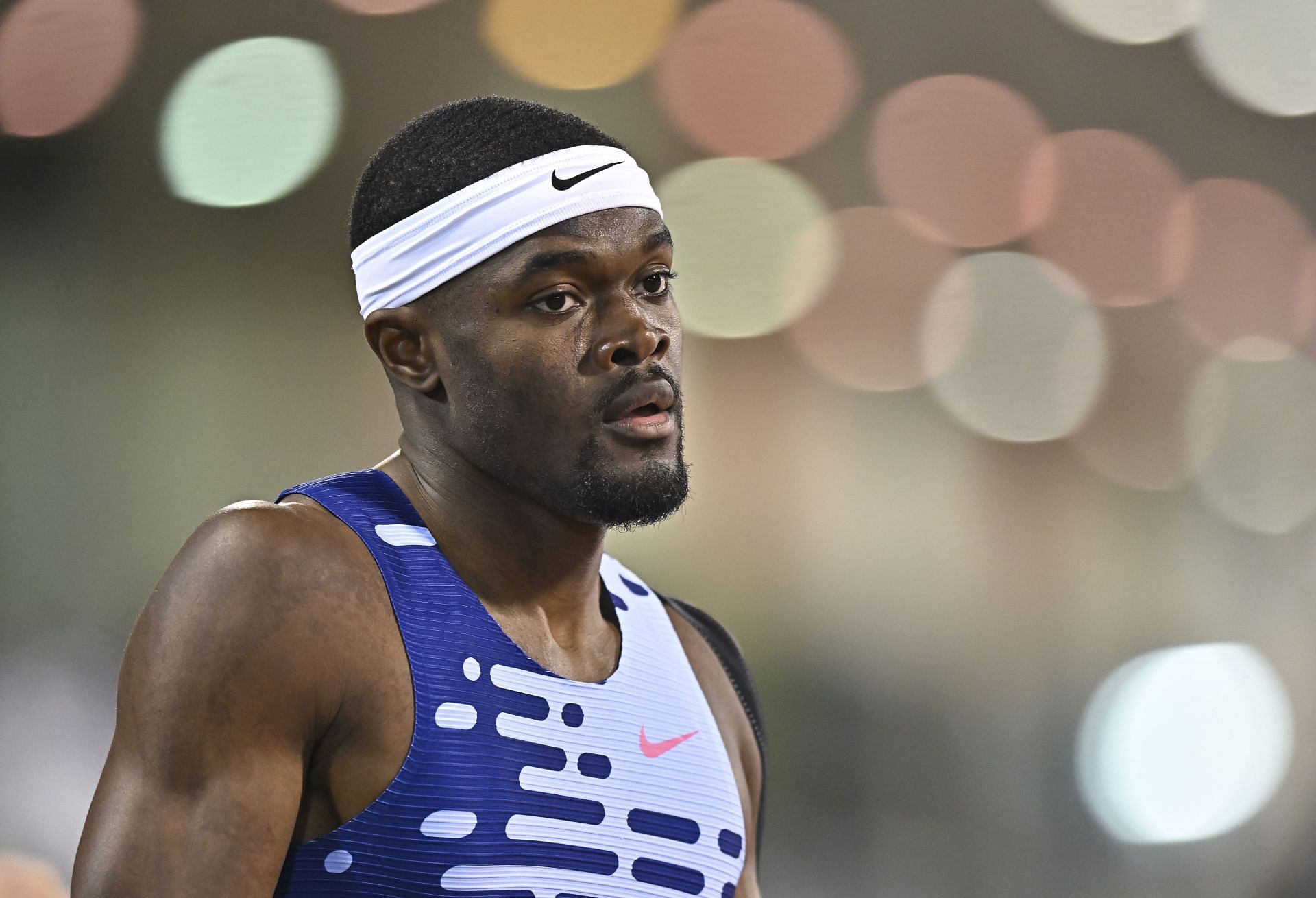 Rai Benjamin at the Doha Diamond League 2023 meet, a part of Wanda Diamond League series. (Photo via Getty Images)