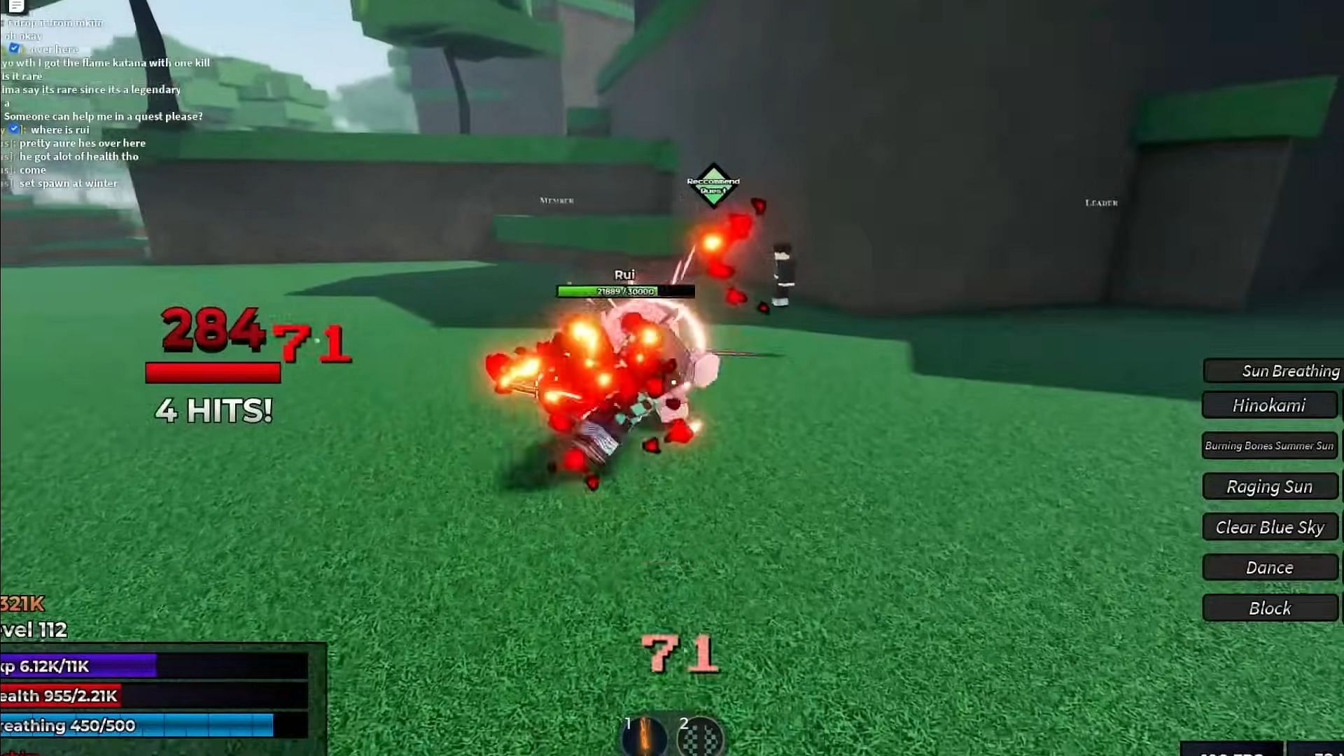 Sun Breathing in action (Image via Roblox || XenoTy on YouTube)