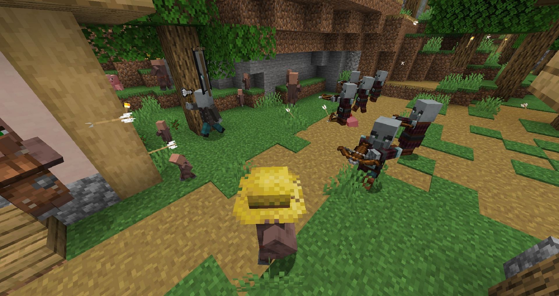 Spawning raiders in Minecraft should now be more efficient in Snapshot 24w35a (Image via Mojang)