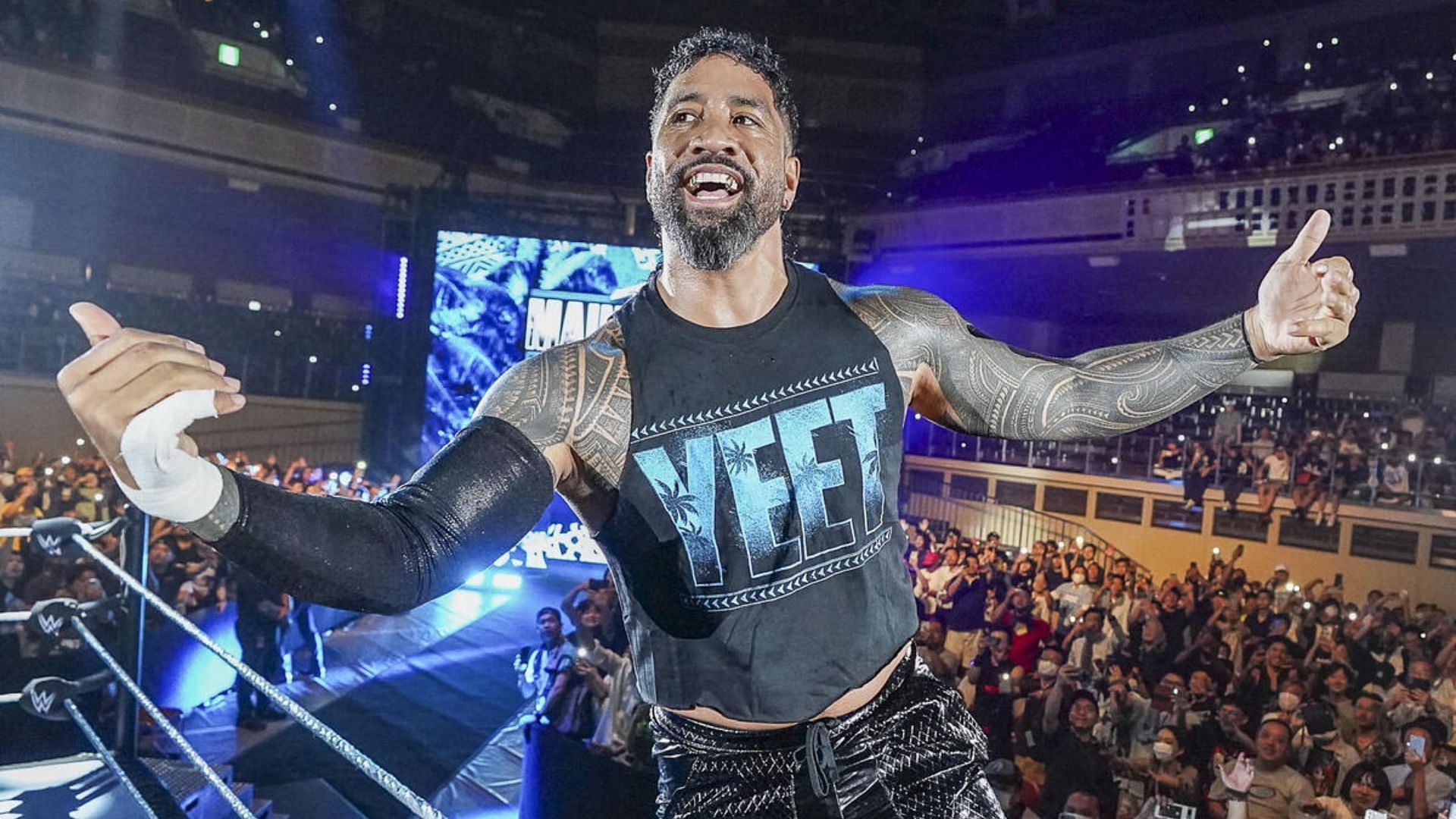 Jey Uso performs on RAW in 2024 [Photo credit: WWE]