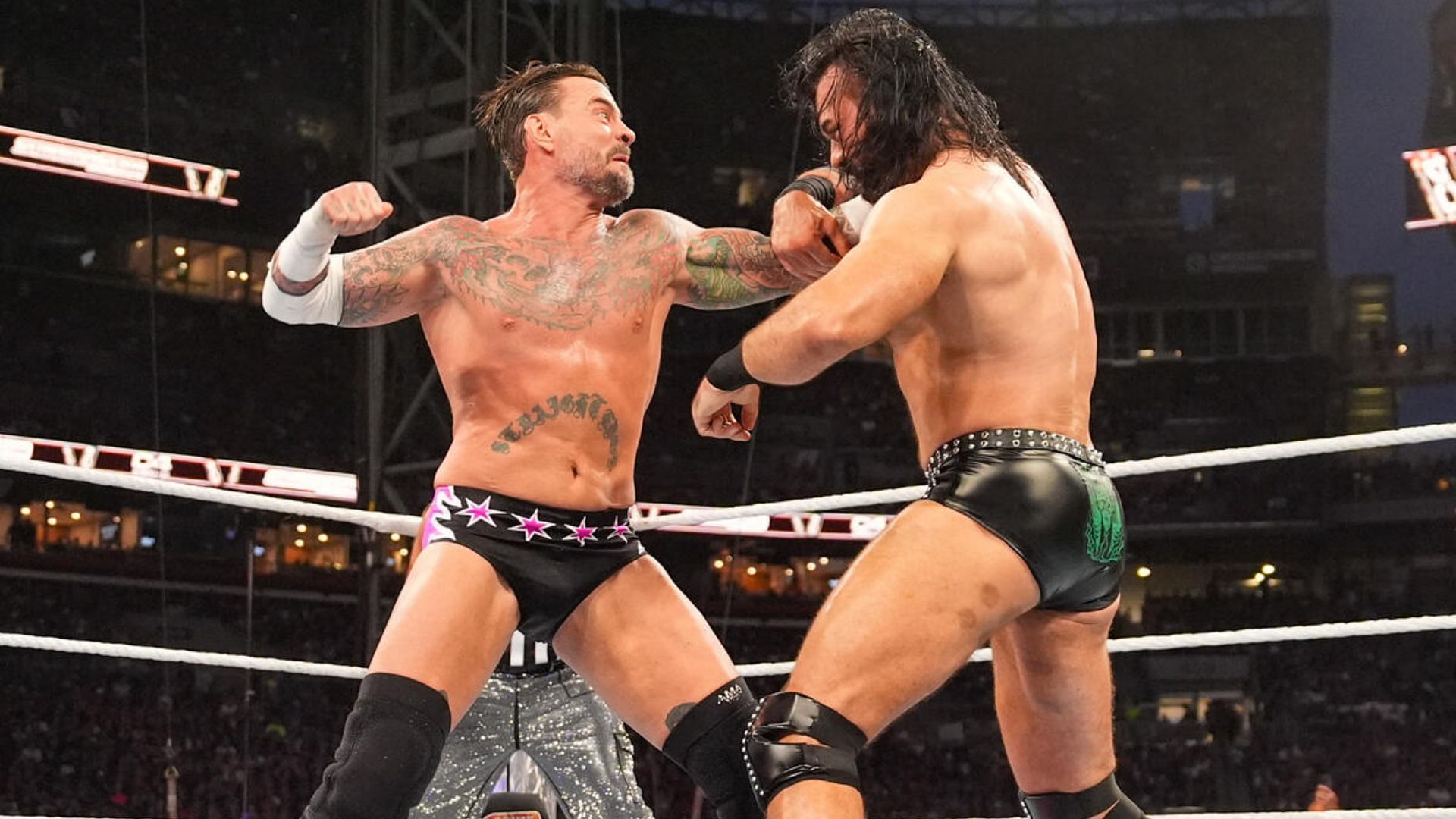 CM Punk during his match against Drew McIntyre at SummerSlam [Image Credits: wwe.com]