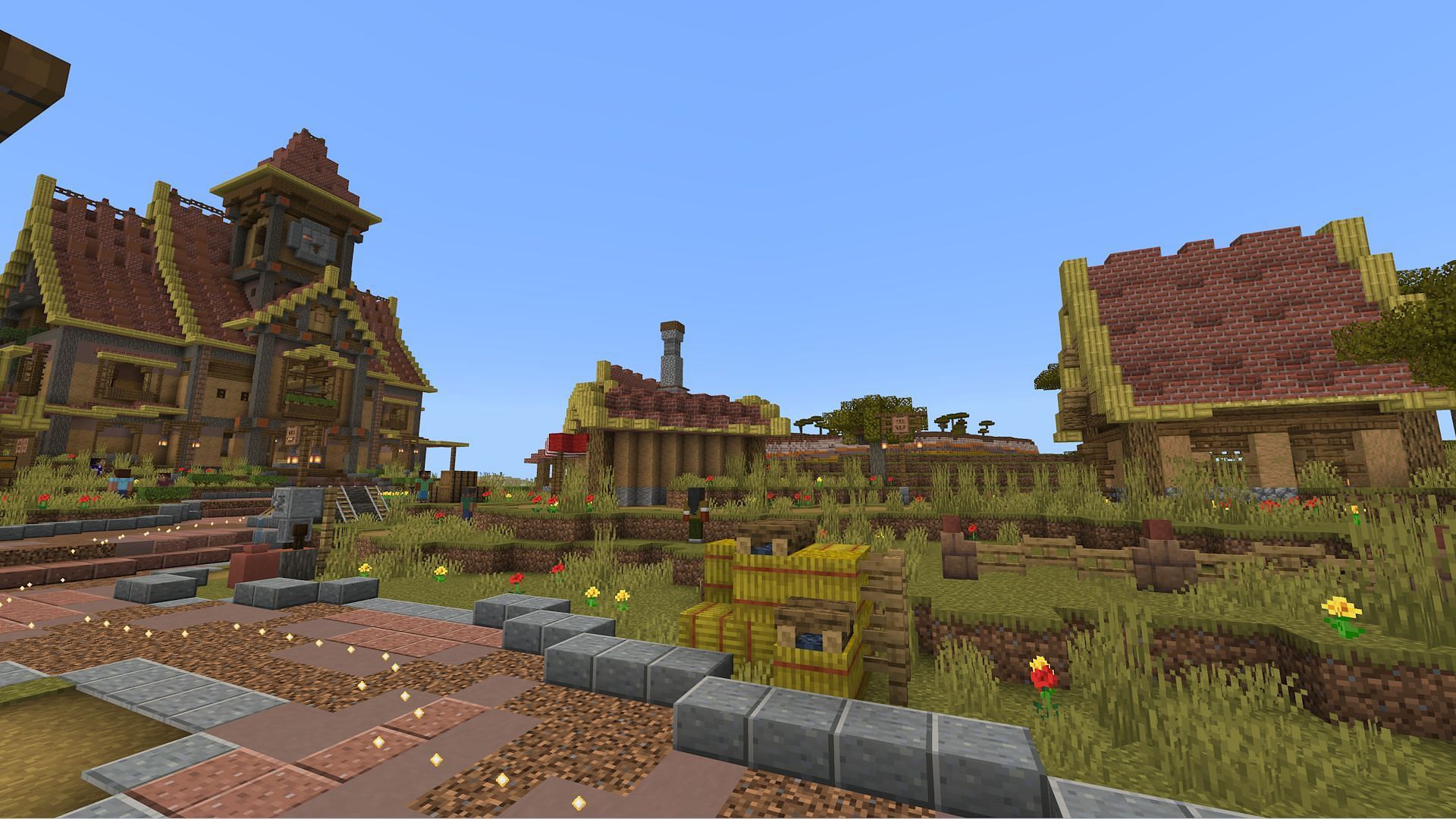 The spawn area of Heat Wave Survival (Image via Pathway Studios/Mojang)