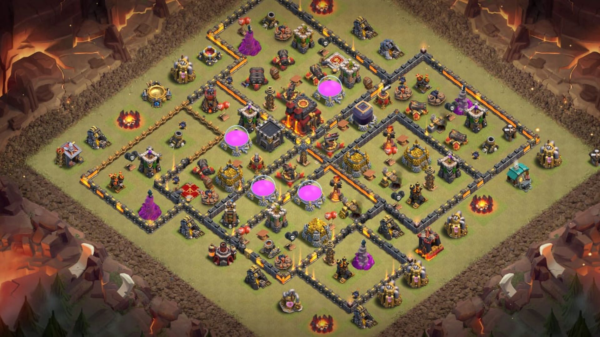 Anti-3-star symmetrical base layout (Image via Supercell)