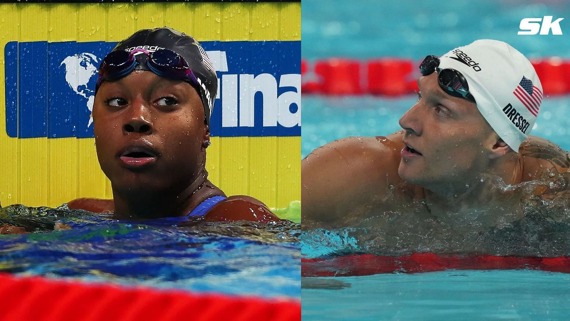 Simone Manuel and Caleb Dressel 