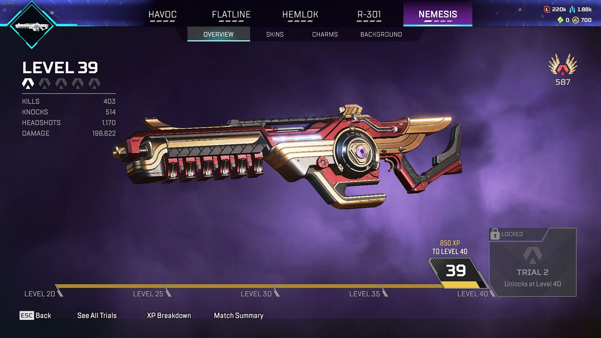 Nemesis burst AR in Apex Legends (Image via EA)