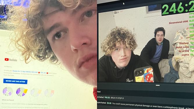 YouTube bans streamer Norme 12 hours before he could break the "world record" for staying awake the longest