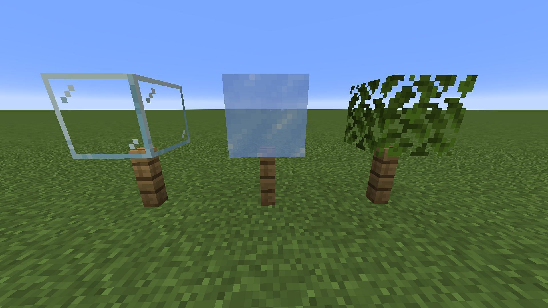 What are transparent blocks in Minecraft?