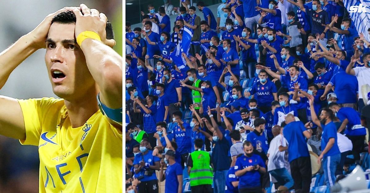 Cristiano Ronaldo and Al Hilal fans (Image via Getty)