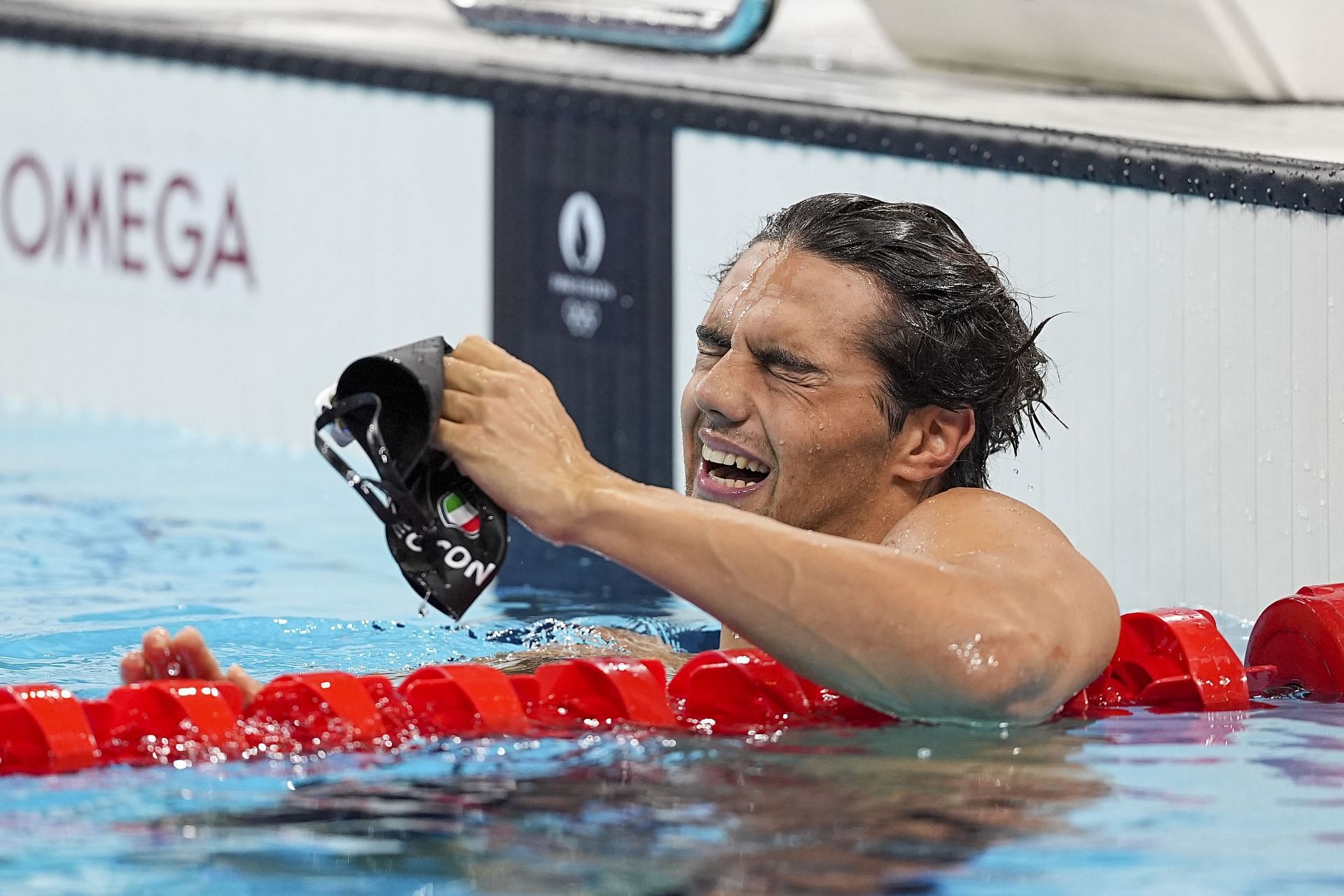 Thomas Ceccon was unhappy with his time during the Men&#039;s 200m Backstroke on day five of the Olympic Games 2024 in Paris, France. (Photo Getty Images)