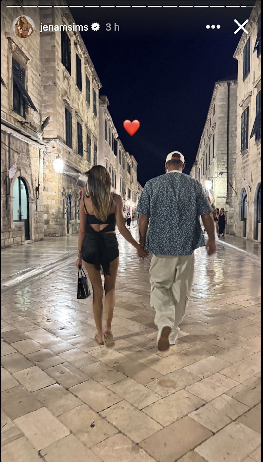 Jena Sims and Brooks Koepka in Croatia (Image via Instagram @jenamsims)