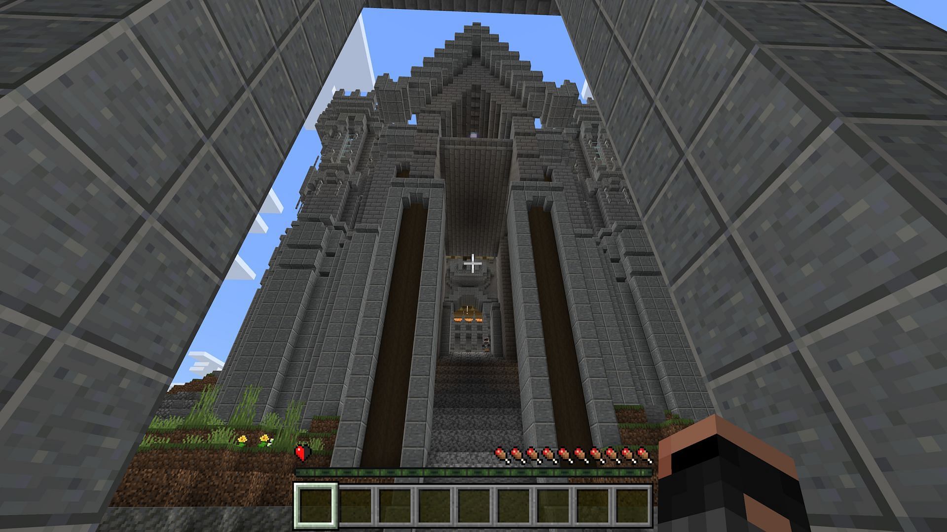 The spawn area for Half Heart Hardcore (Image via Mojang)