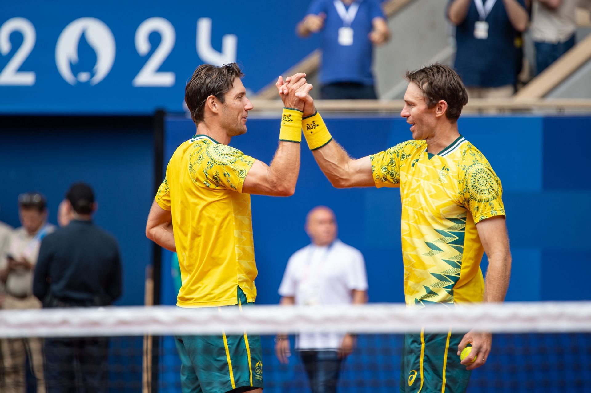 Matthew Ebden and John Peers at the Olympic Games Paris 2024. (Image via Getty)