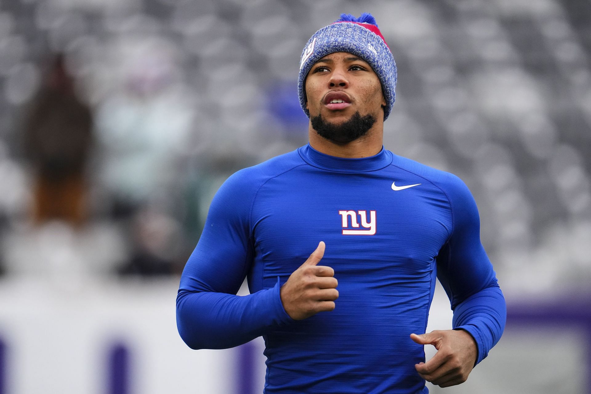 Saquon Barkley at Philadelphia Eagles vs. the New York Giants (source: Getty)