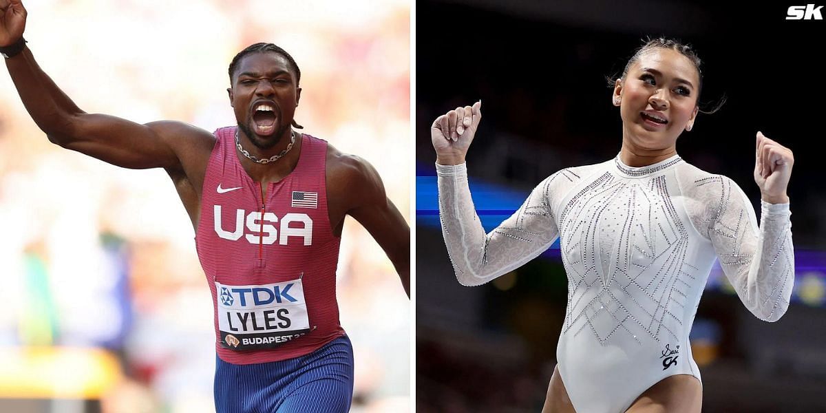 Noah Lyles and Suni Lee will be action in medal events on Day 9 of Paris Olympics 2024. PHOTO: Both from Getty Images