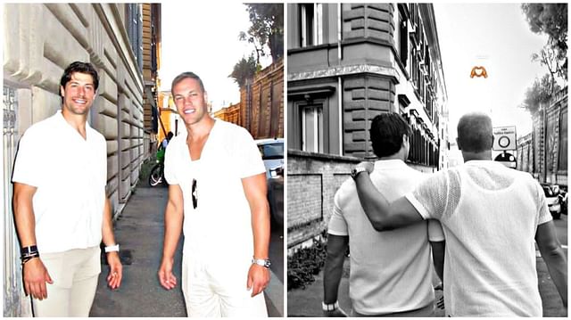 Craig Smith and Taylor Hall match in white outfits during off-season vacay with partners in Italy