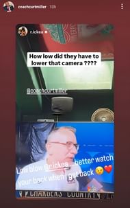 Curt Miller's IG story response