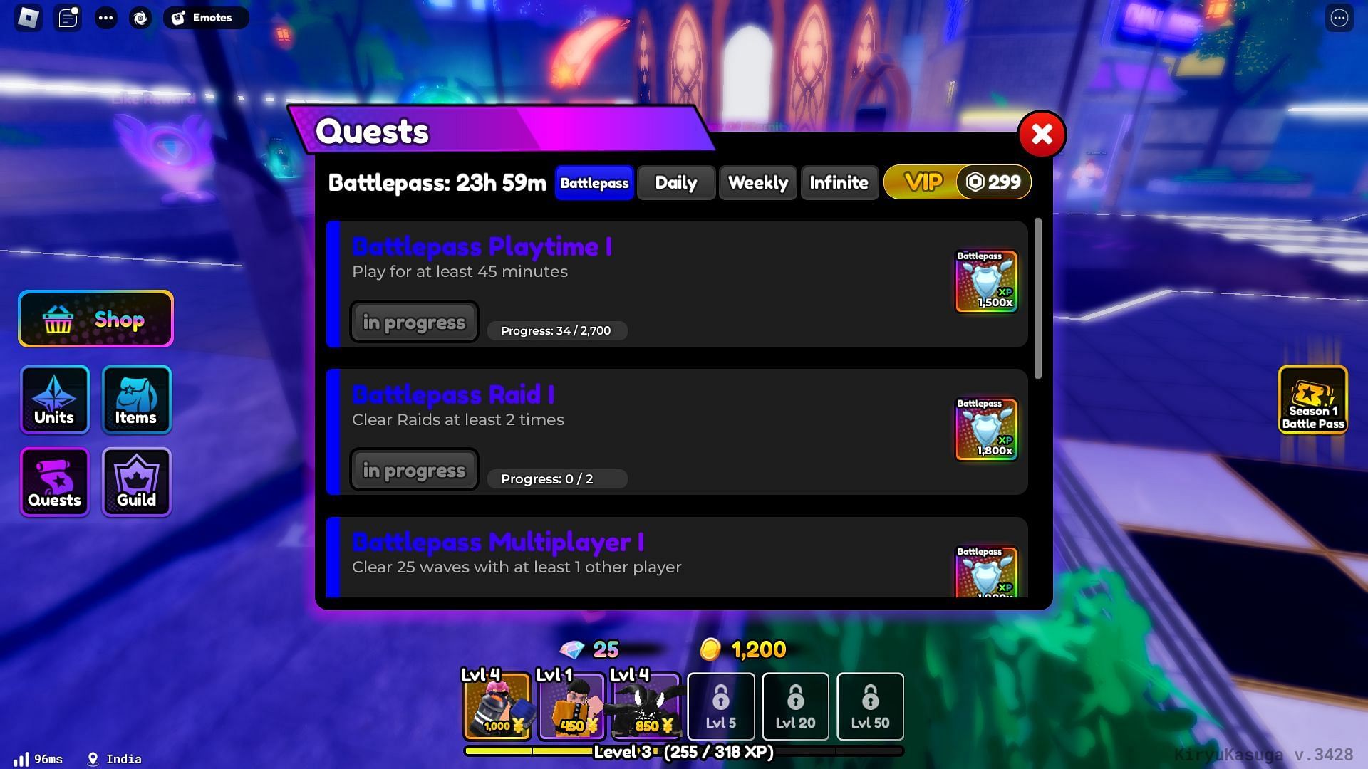 Battle Pass missions (Image via Roblox)