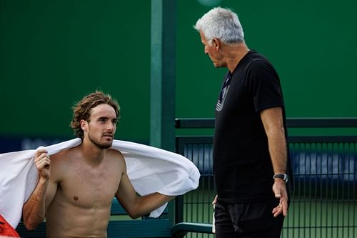 Stefanos Tsitsipas with his father Apostolos (Image Source: Getty)