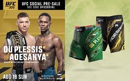 "Can I get some Wonderbread shorts?" - Welterweight veteran reacts to Dricus Du Plessis and Israel Adesanya's custom shorts for UFC 305