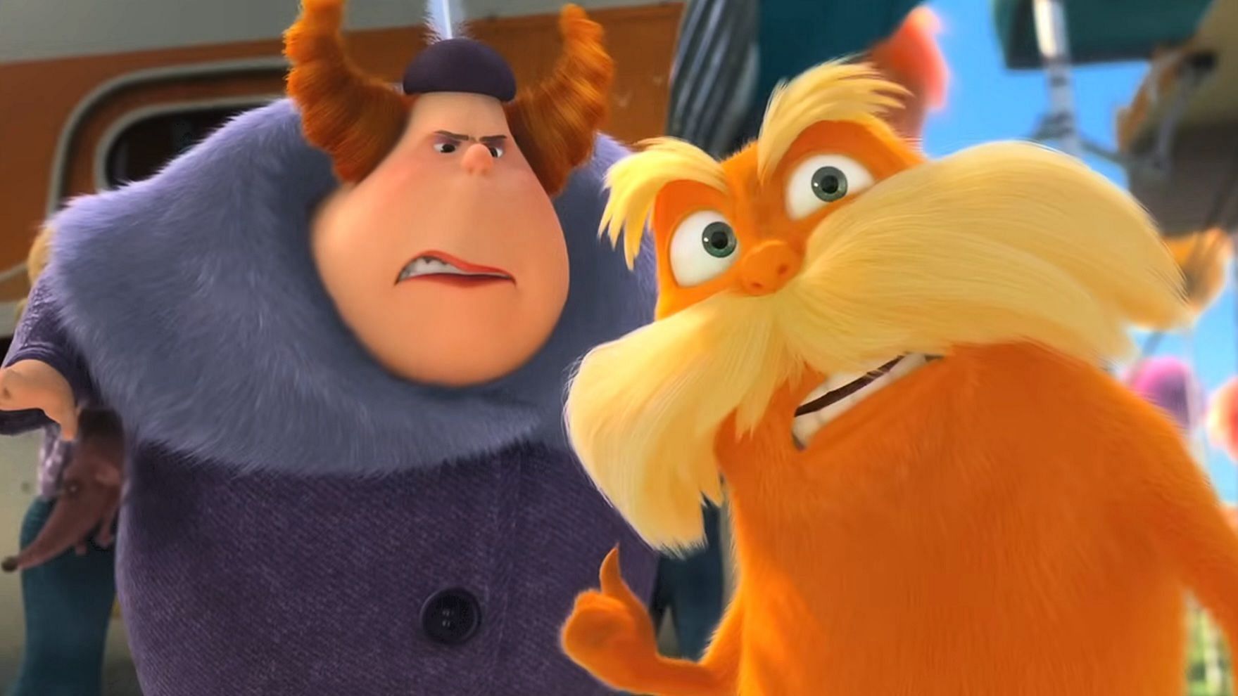 A still from the 2012 film The Lorax