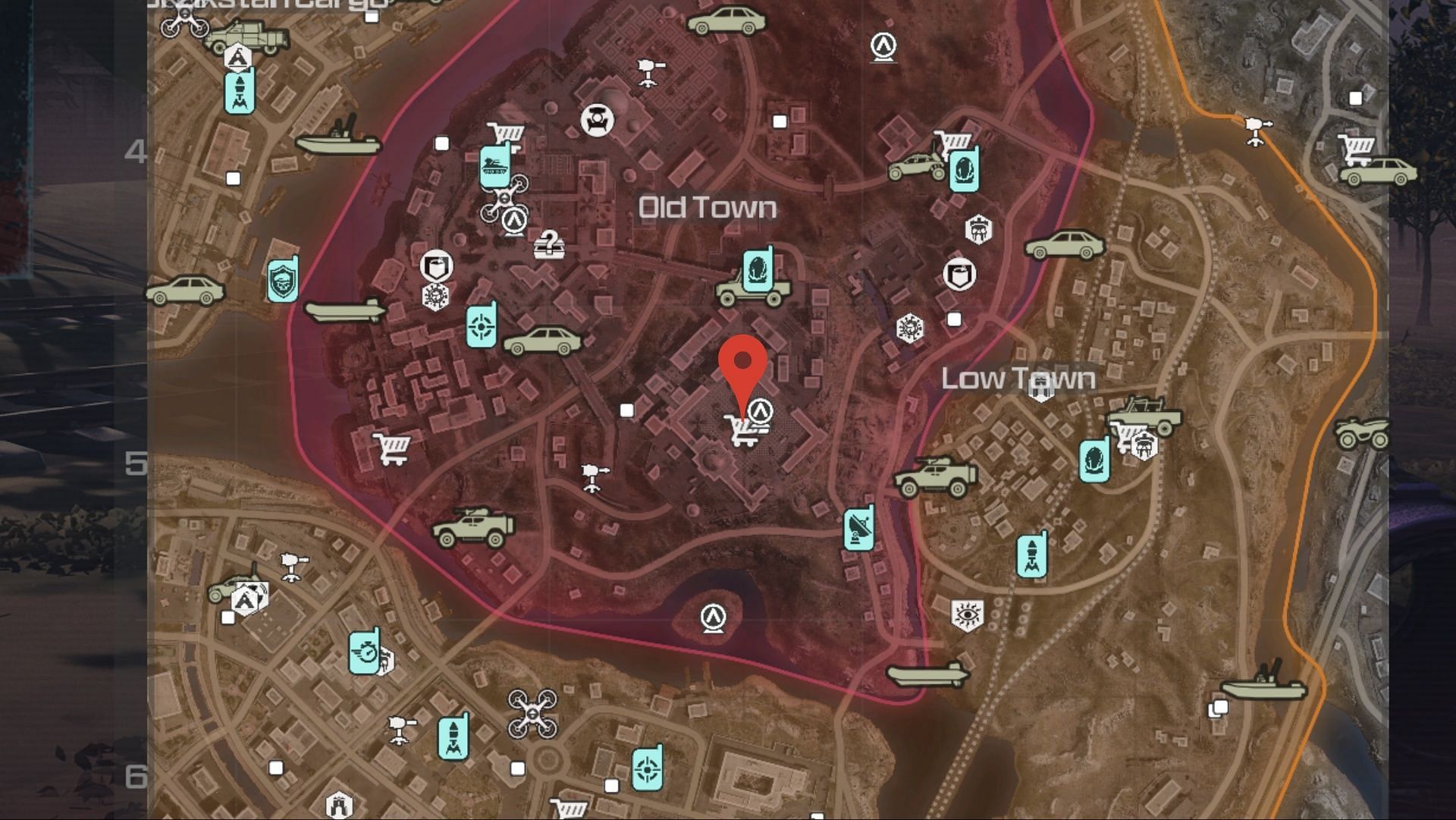 Location of the fountain in Mw3 Zombies (Image via Activision)