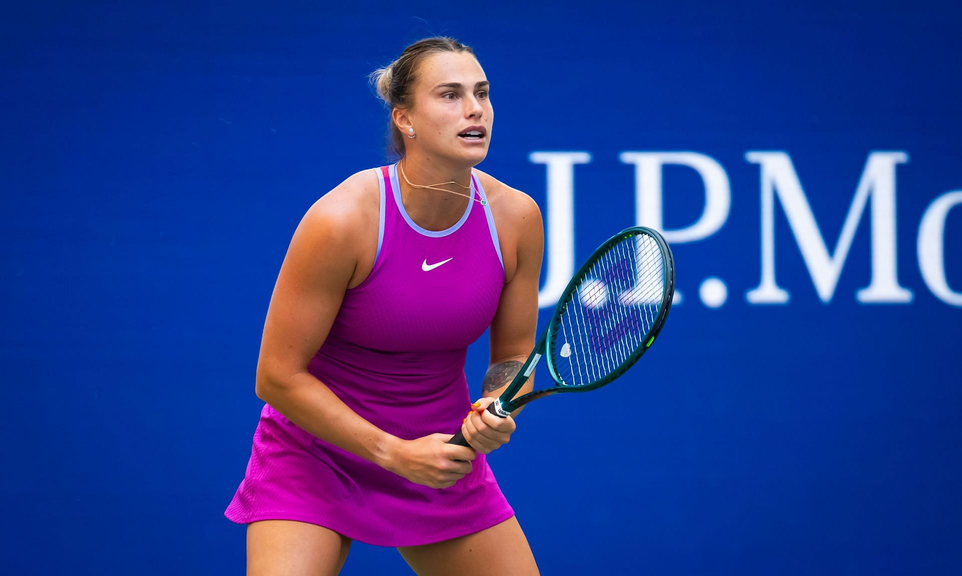 Aryna Sabalenka was thankful for the presence of the roof at the US Open (Source: Getty)