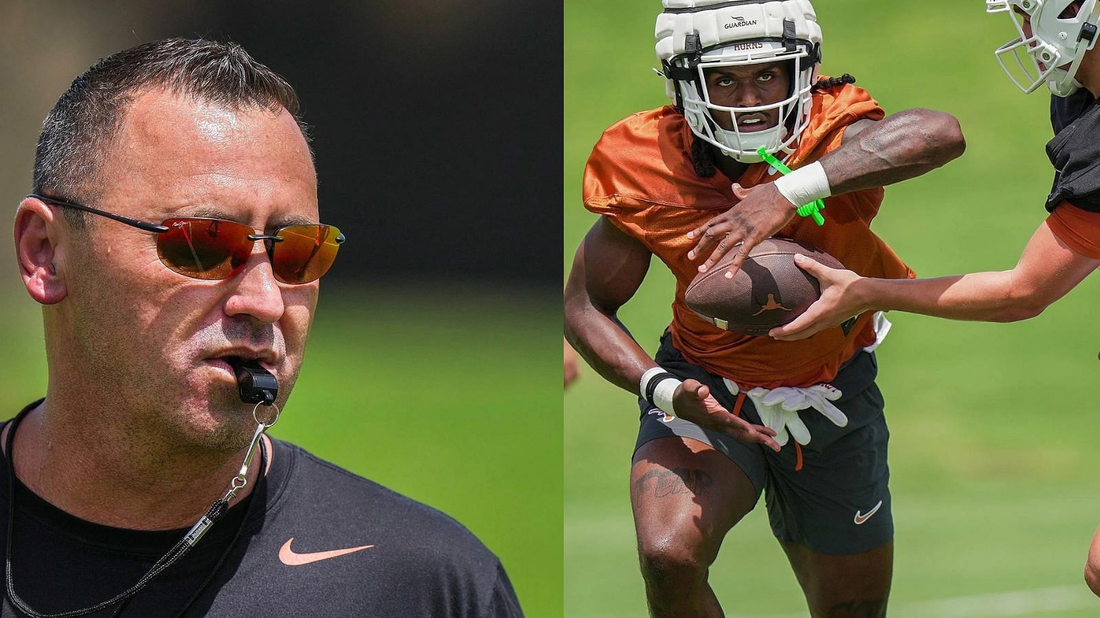 Coach Steve Sarkisian will figure out a running back rotation including star CJ Baxter in fall camp. (Photo credits: IMAGN)