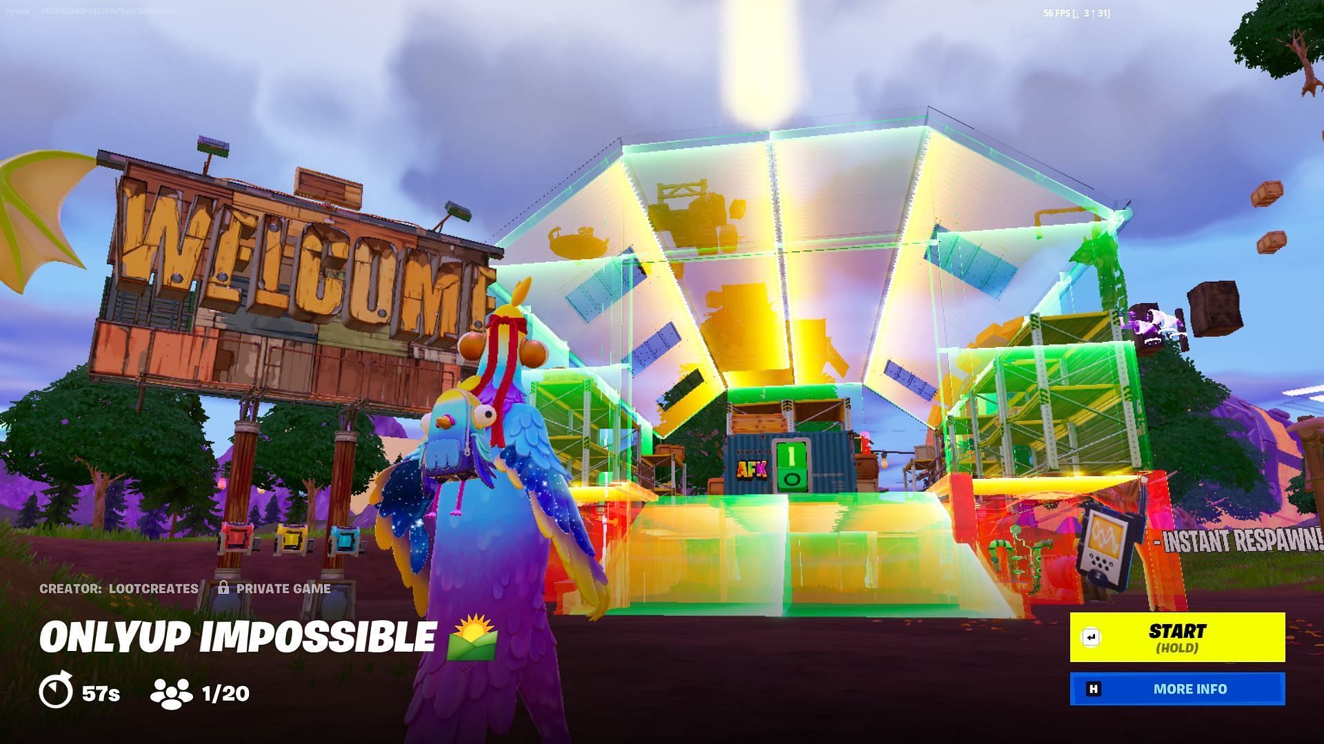 How to play Fortnite Only Up Impossible (Image via Epic Games)