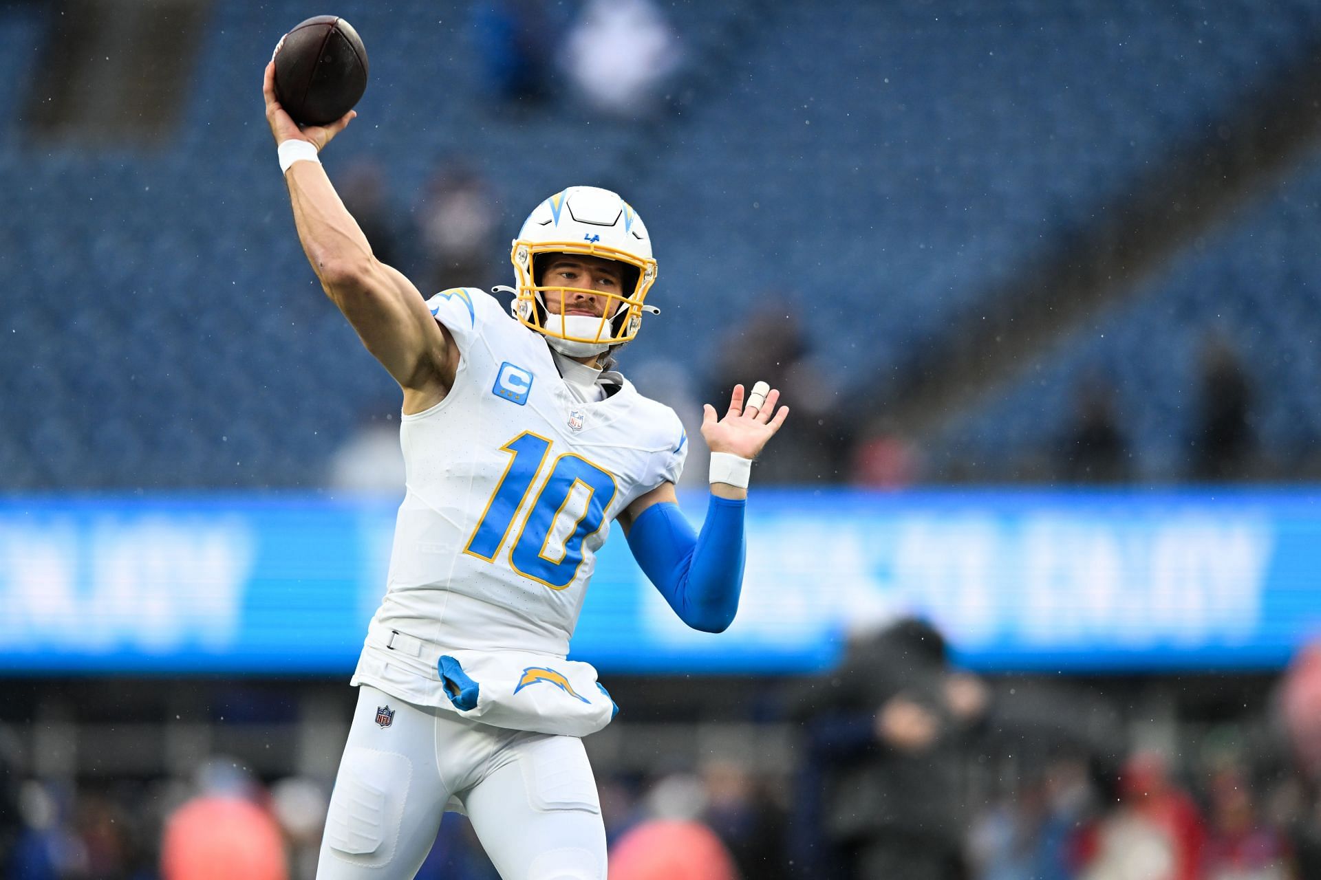 Justin Herbert during Los Angeles Chargers v New England Patriots - Source: Getty