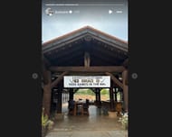 Marchand's celebration banner (Katrina Sloane IG)