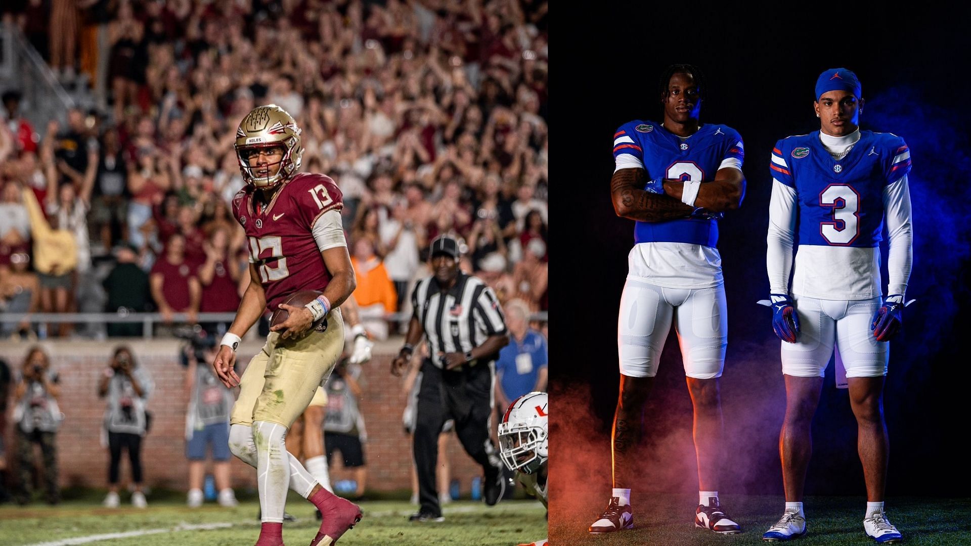 Picture Sources: @FSUFootball, @GatorsFB (X)