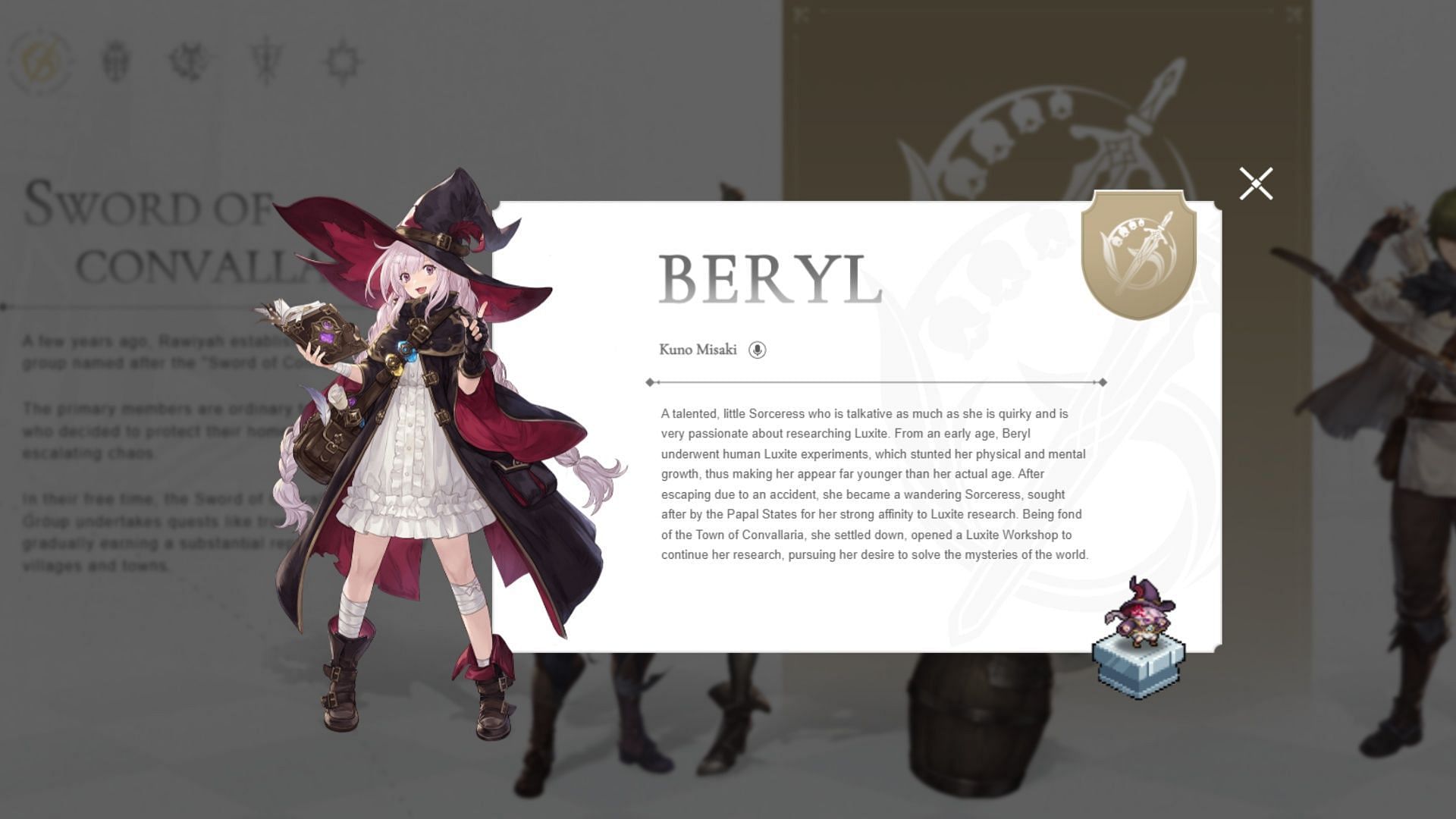 Beryl in Sword of Convallaria (Image via XD Entertainment)